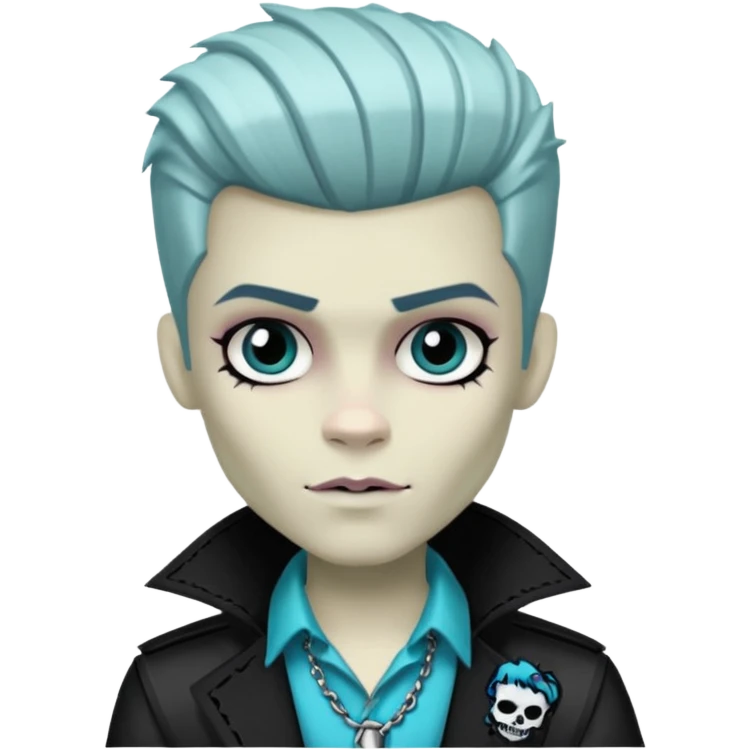 Frankie stein monster high doll boy with 5-o-clock shadow  emoji
