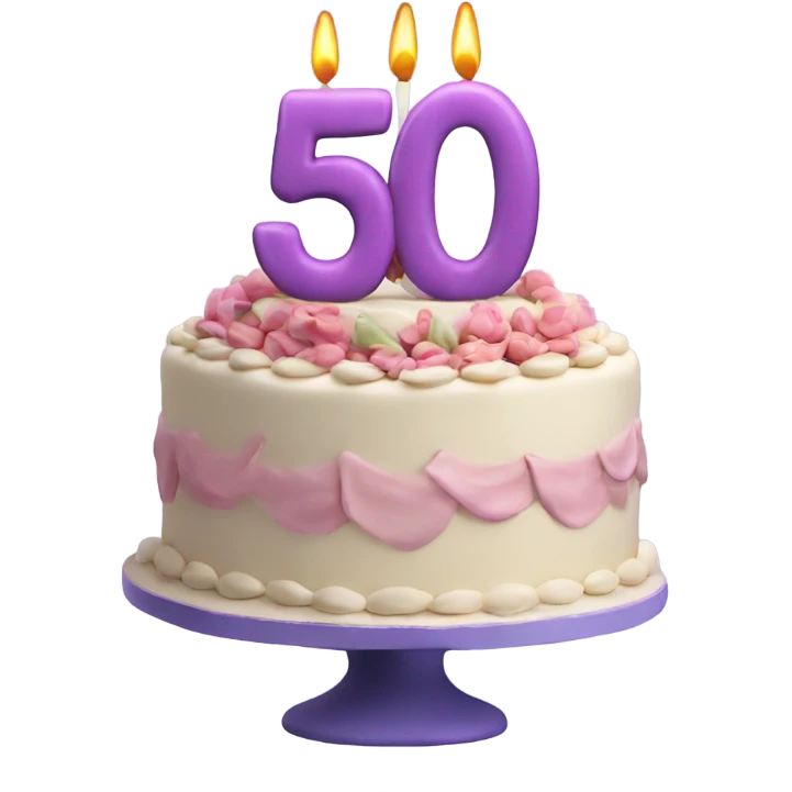 50th Birthday cake  emoji