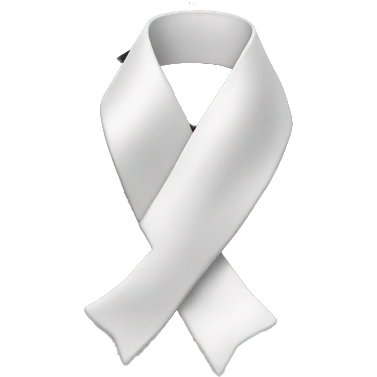 White ribbon emoji