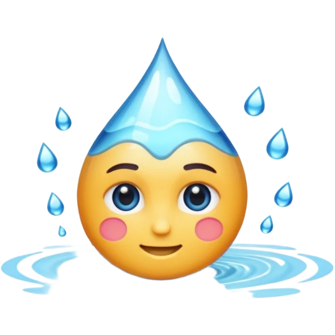 a V made out of water emoji