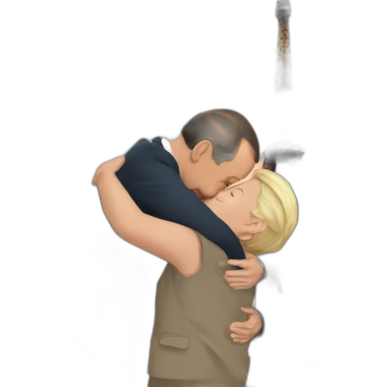 Erdogan hug eiffel tower emoji
