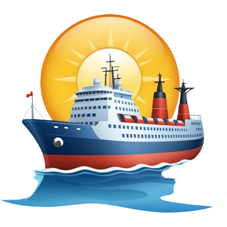 Sole più nave emoji