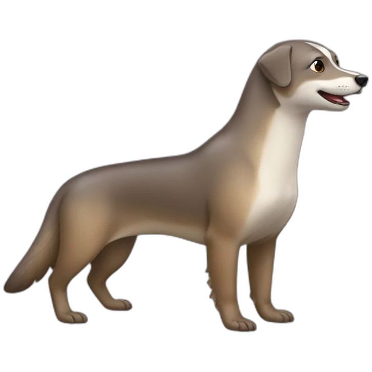 Un chien sur une loutre emoji