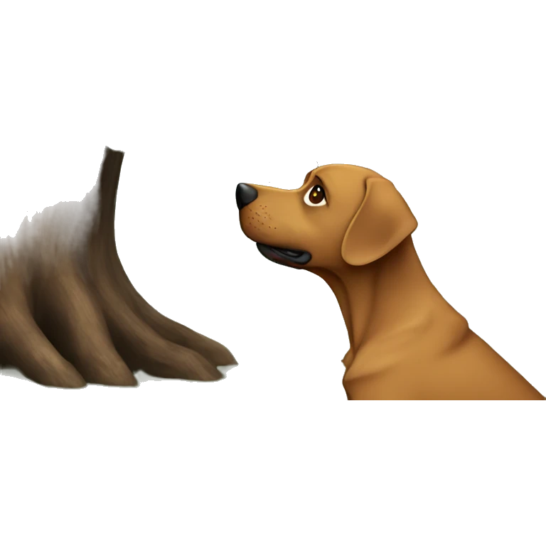 Tree releases sap onto dog.  emoji