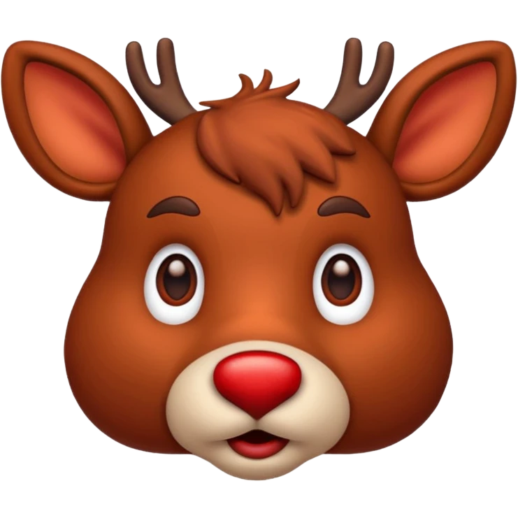 Rudolph red nosed reindeer emoji