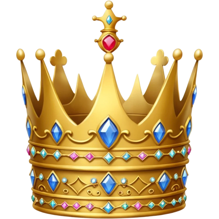 an  old crown in a glass box emoji