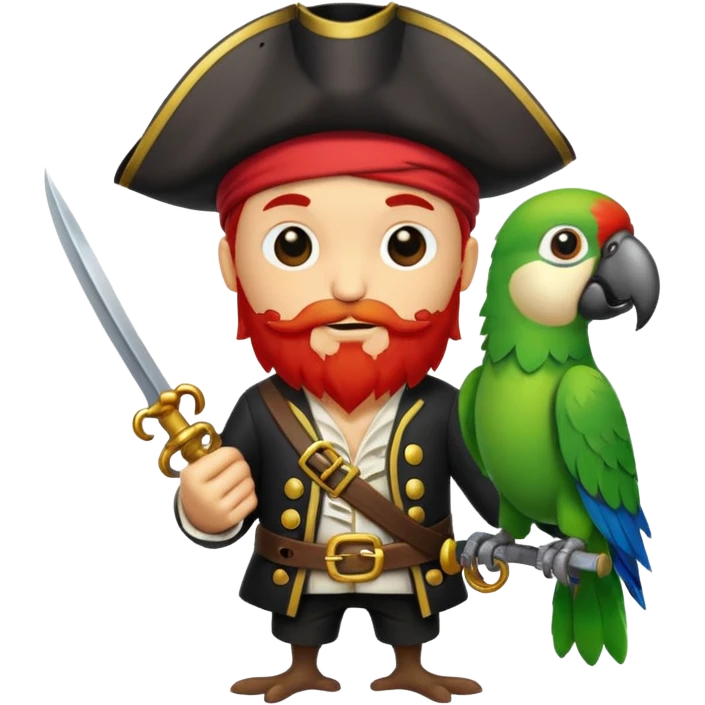 pirate and parrot emoji