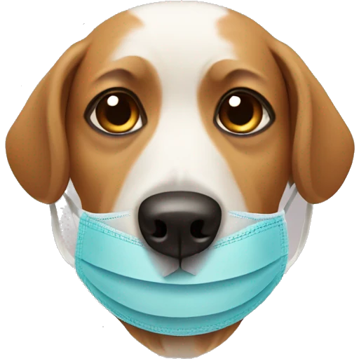 Dog with face mask  emoji