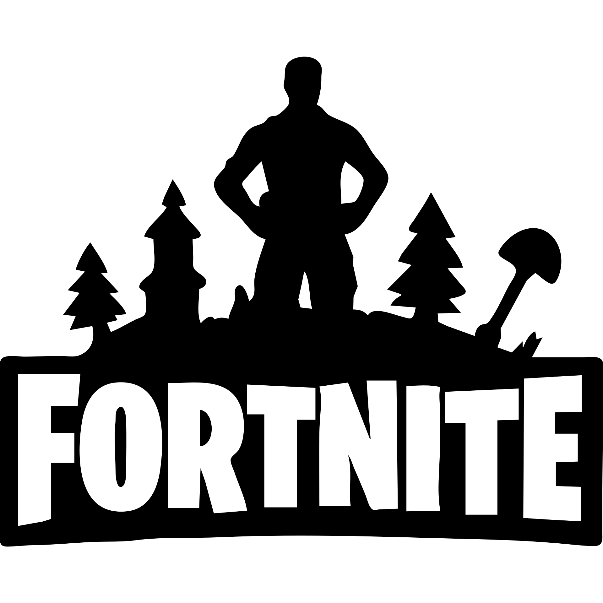 Fortnite character or logo solid filled icon emoji