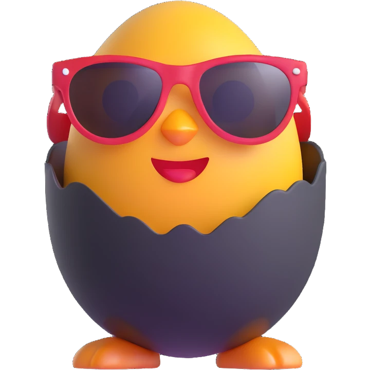 egg with sunglasses emoji