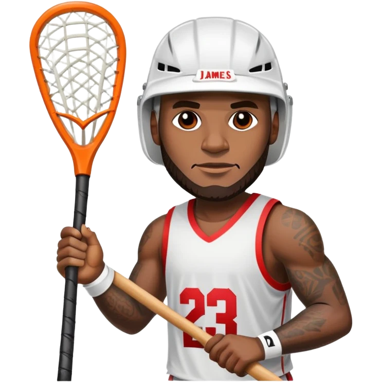 LeBron playing lacrosse  emoji