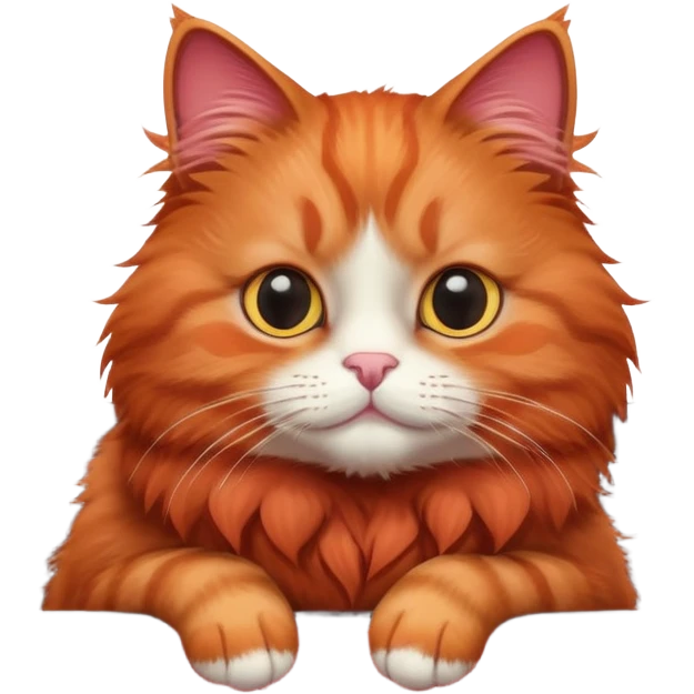 Red cat in car  emoji