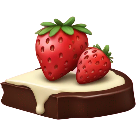 Frutilla con chocolate  emoji