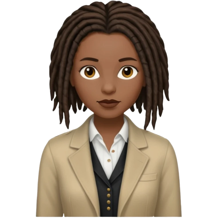 white woman brunette with short hair feminine clothes. And black woman with long dread locks with more masculine clothes emoji