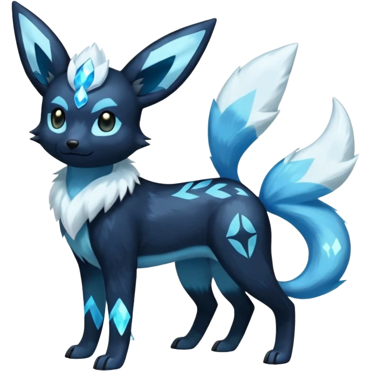 Manectric-Electrike-Aurorus-Umbreon-Glaceon-Fakémon-hybrid-creature (full body), 4 legs emoji
