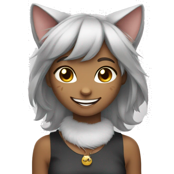 cat girl smile emoji