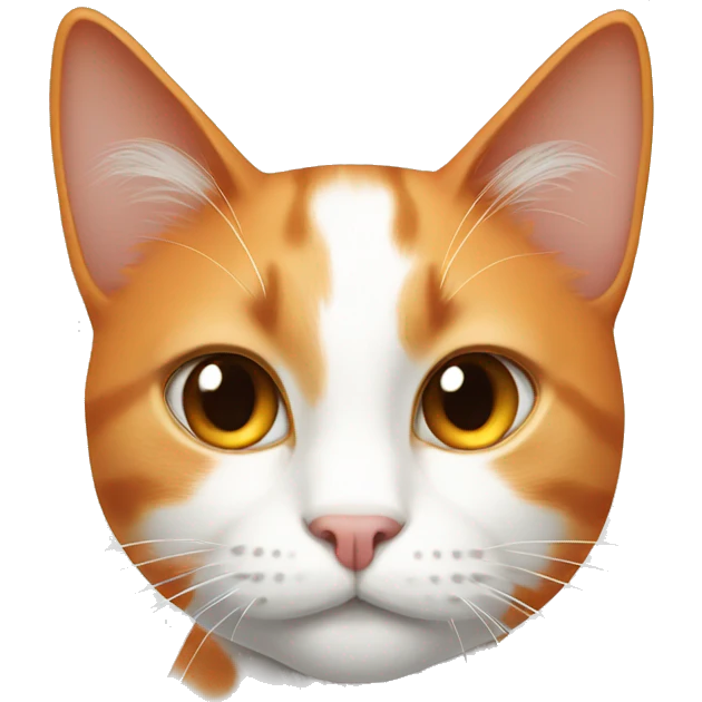 white and orange cat emoji