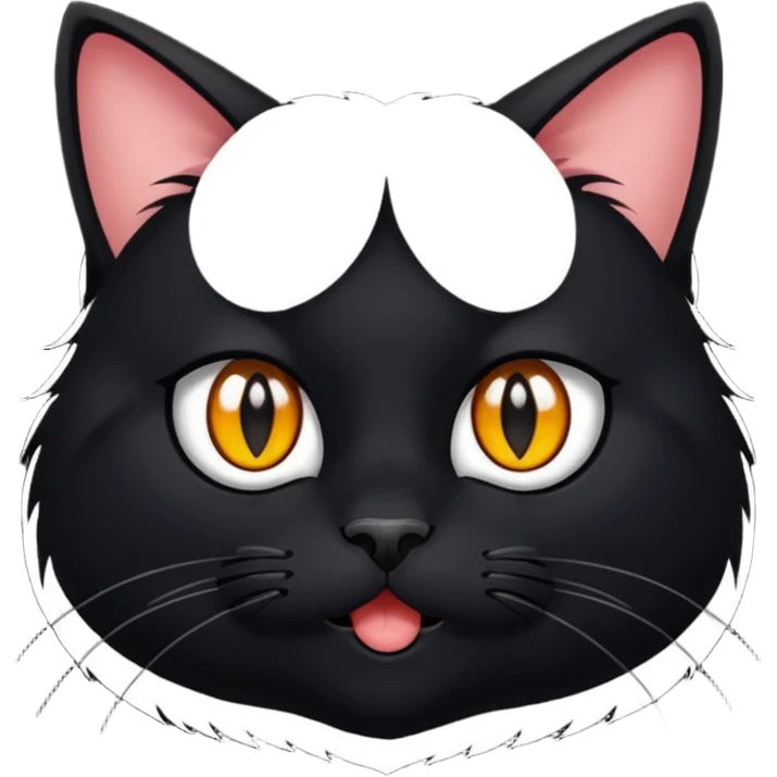Black cat with this expression🤨 emoji