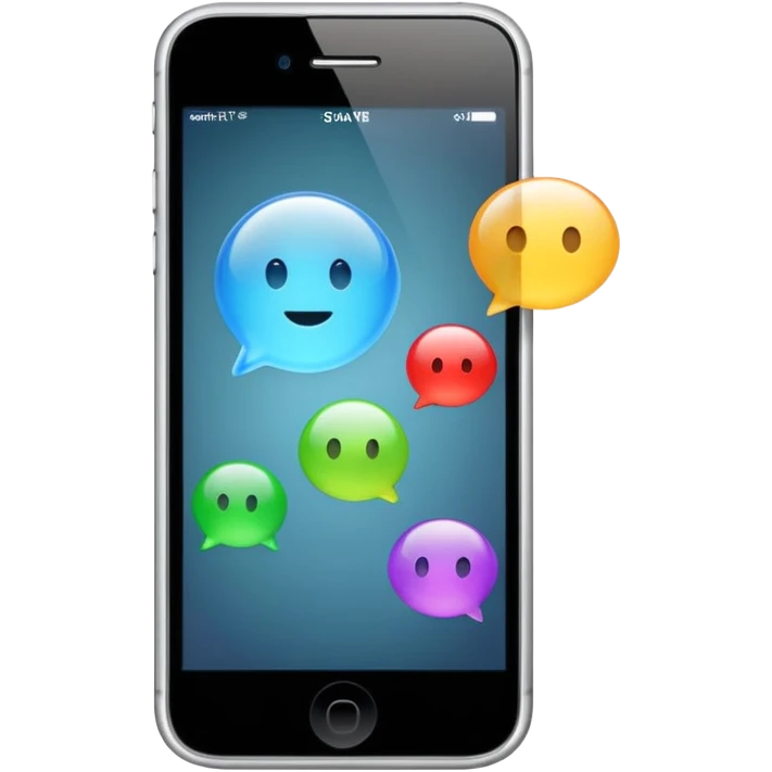 an iphone where we can see bubble speech on the screen emoji