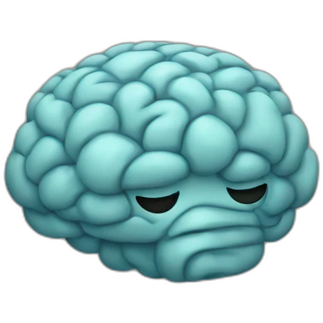 brain covered with blanket emoji