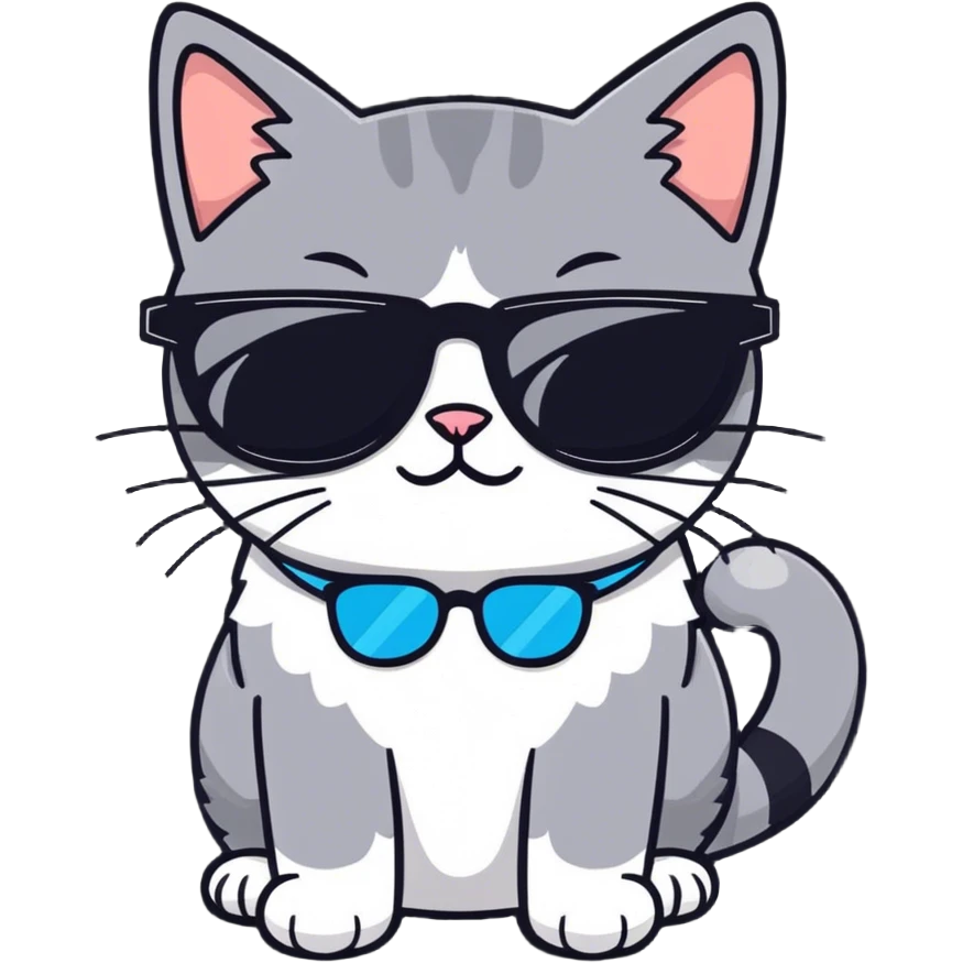 Cat with sunglasses emoji