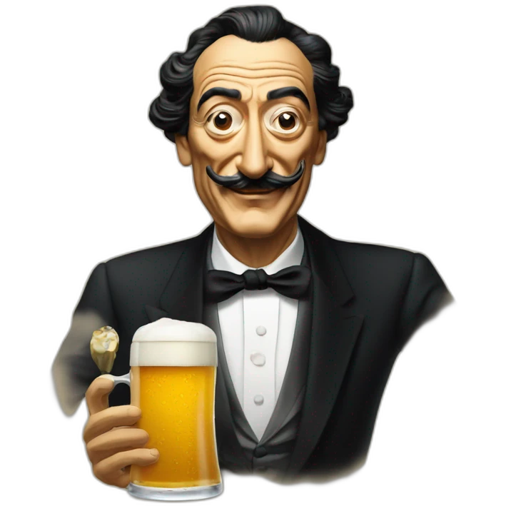 Salvador Dalí beer emoji
