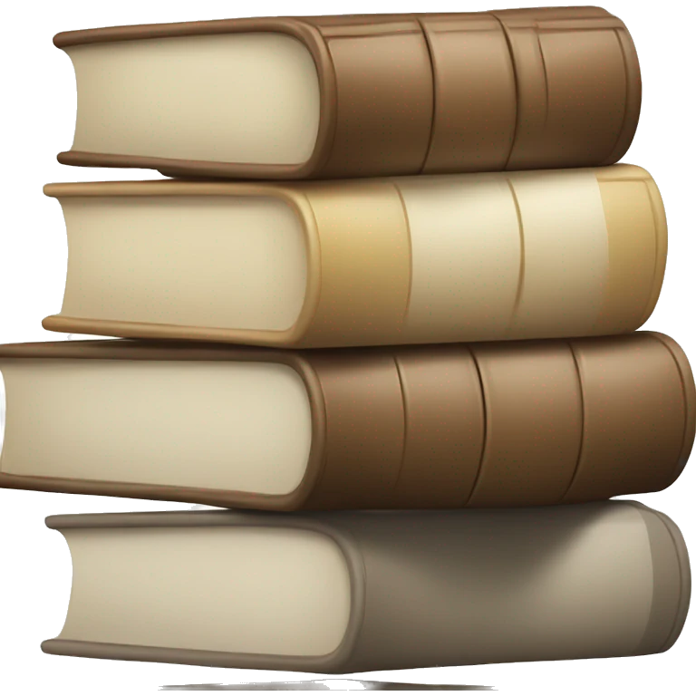 neutral stack of books emoji