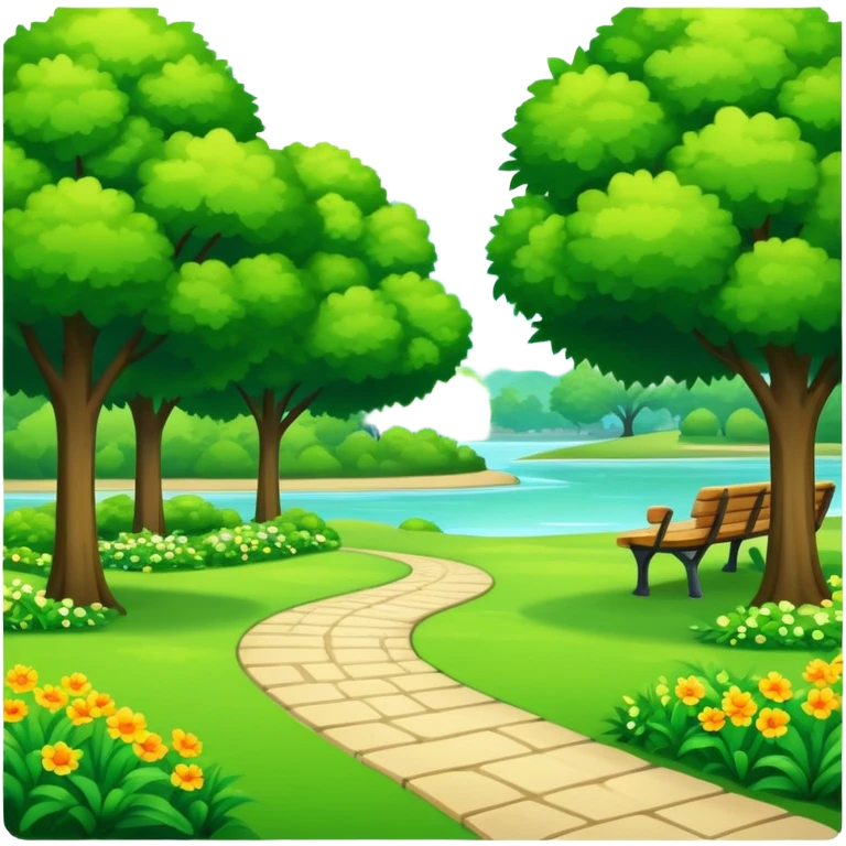 Scenic summer park emoji
