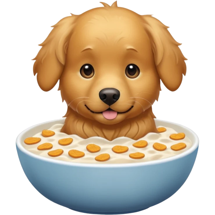 dog in a bowl of cereal emoji