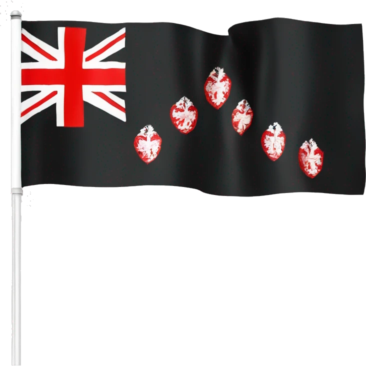 Black and white Georgian flag  emoji