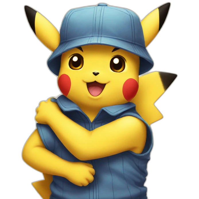 pikachu hug emoji