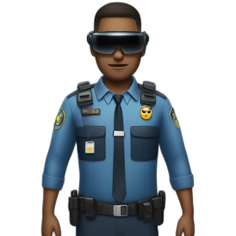 SECURITY GUARD WITH VR GLASSES emoji