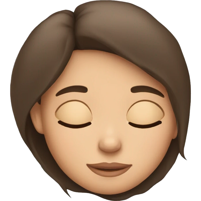 Brunette girl sleeping emoji