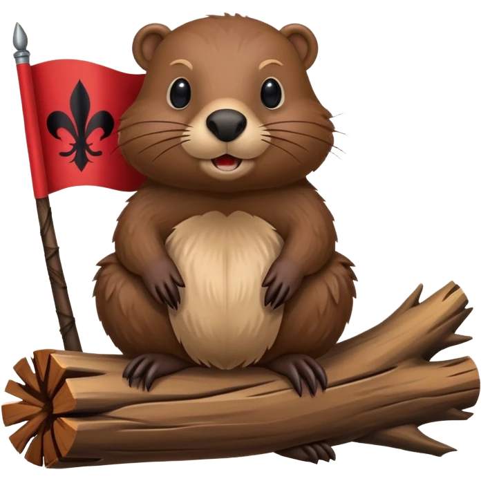 albanian flag with beaver on it emoji