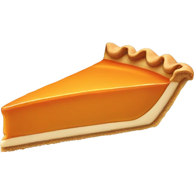 Pumpkin pie slice emoji