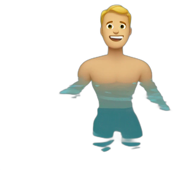 Homme qui nage dans une piscine emoji