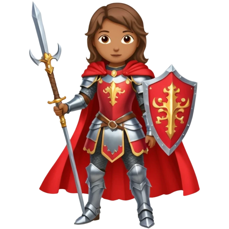 Renaissance princess knight on horse emoji