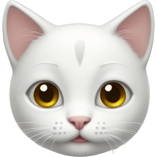 Lil white kitty  emoji