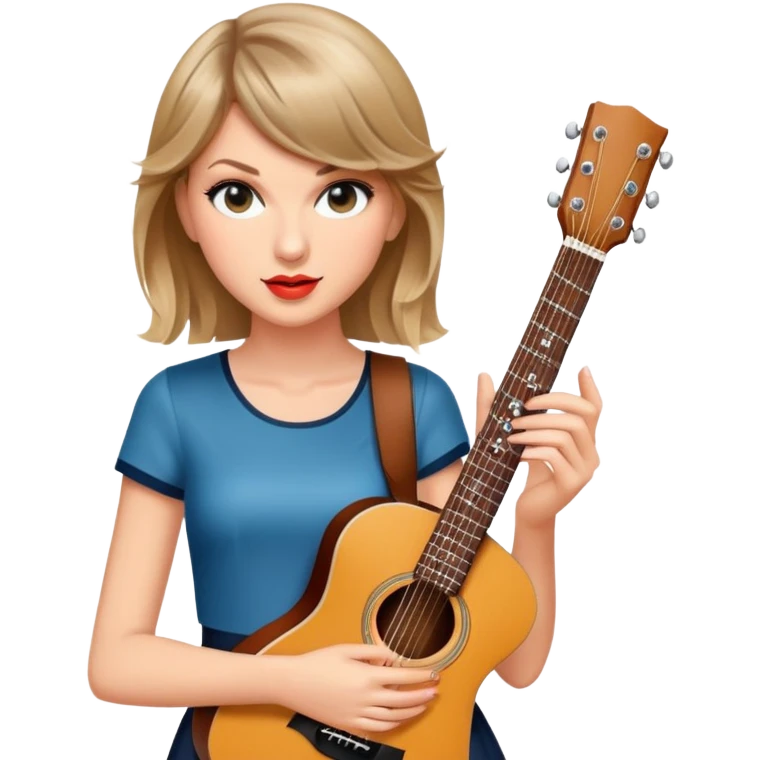 Taylor Swift with guitar emoji