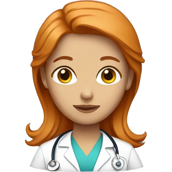 Nurse with ginger hair  emoji