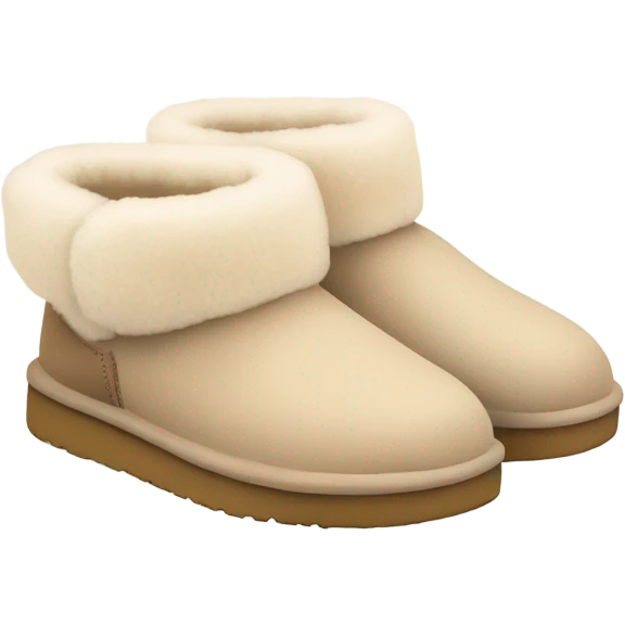 pastel beige cute ugg slippers emoji