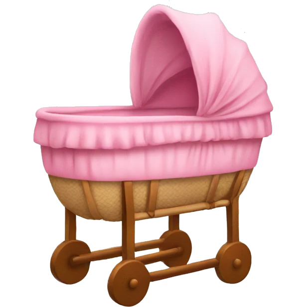 Pink baby bassinet  emoji