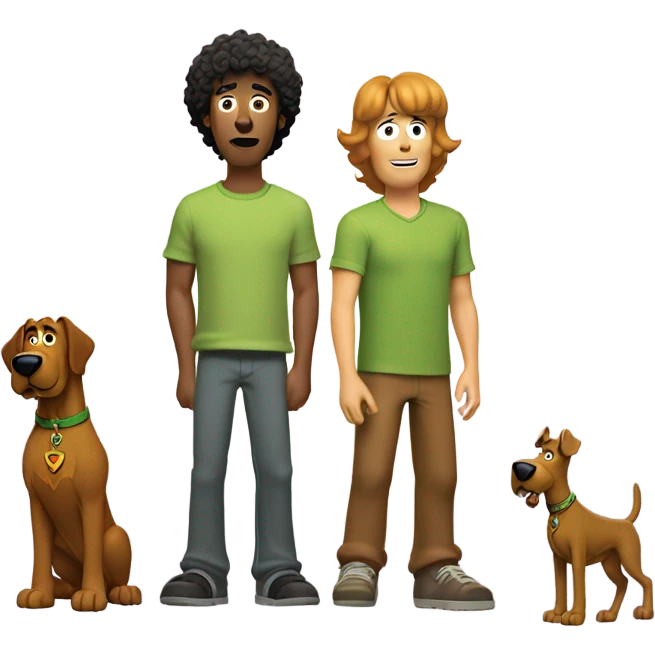 Shaggy and Scooby-Doo and the Mystery Machine emoji
