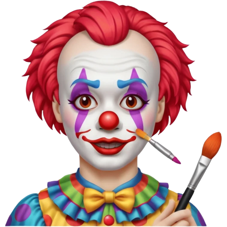 Clown doing make up emoji