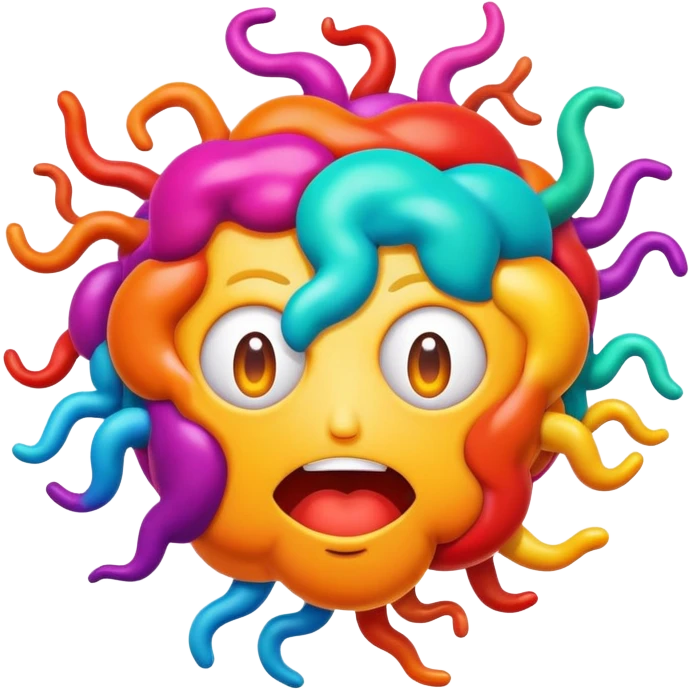 Italian Brainrot meme with exaggerated expressions and chaotic energy emoji