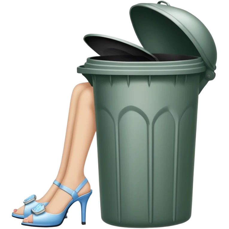 Cendrillon avec des chaussures en forme de poubelle  emoji