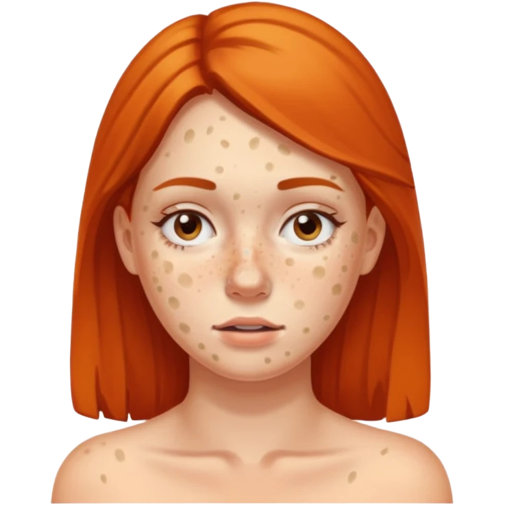woman with acne and pimple on skin emoji