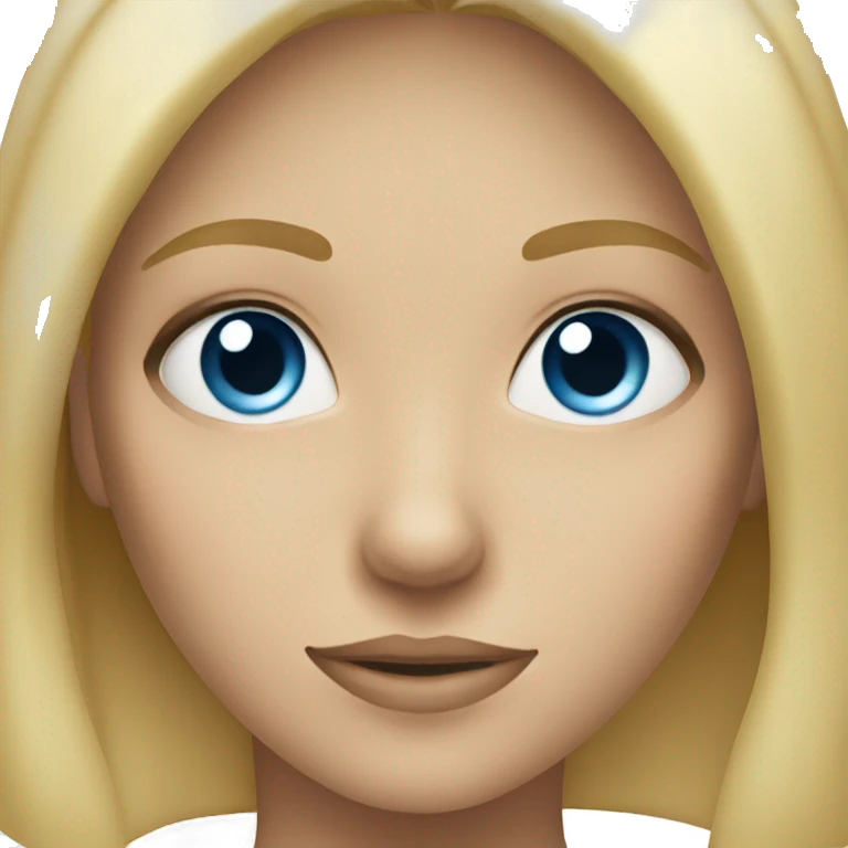 blonde girl blue eyes  emoji