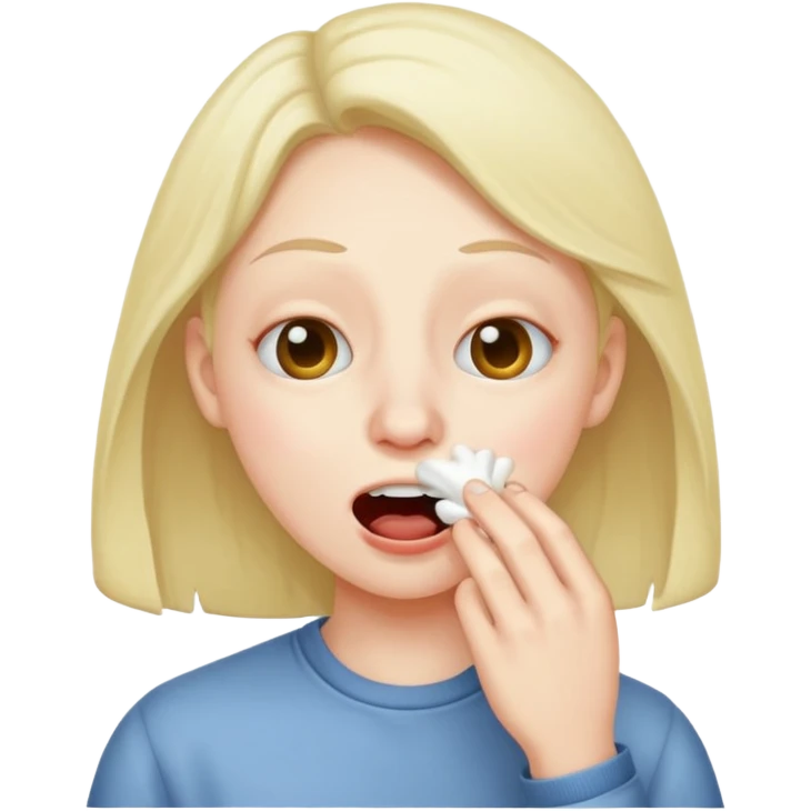 Sniffling snotty happy creepy face emoji
