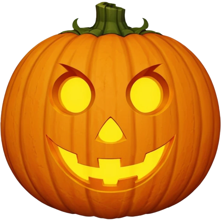 Jack-o’-Lantern – Carved pumpkin with glowing face emoji